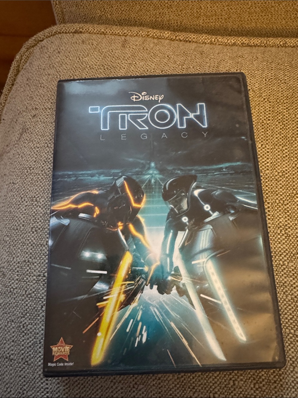 Disney TRON Legacy DVD — Black with Neon Blue & Neon Orange